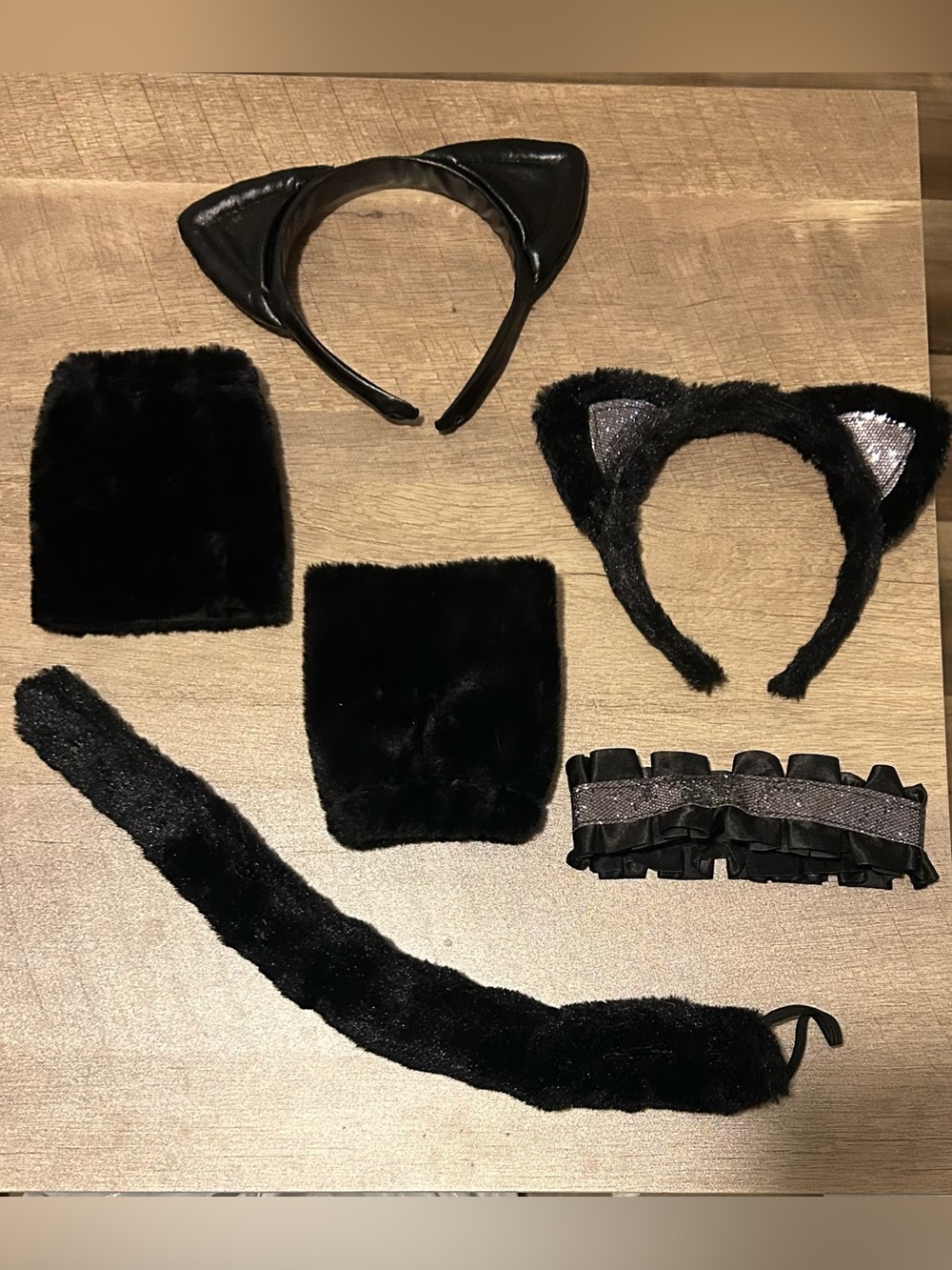 Black Cat Dress-Up Accessory Set for Halloween Costume